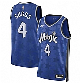 Men's Orlando Magic #4 Jalen Suggs Blue 2023-24 Classic Edition Stitched Basketball Jersey Dzhi,baseball caps,new era cap wholesale,wholesale hats